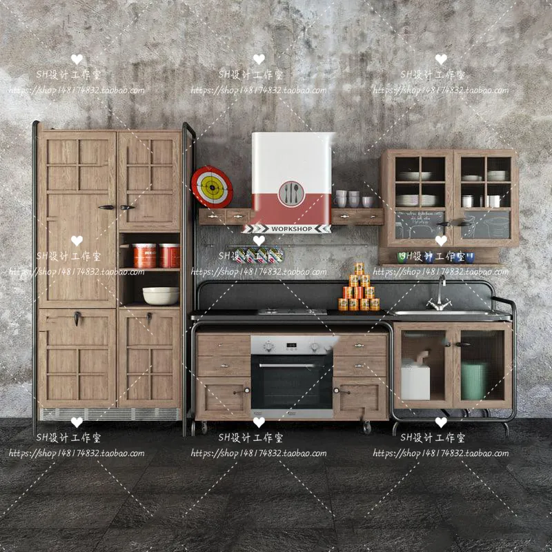 Kitchen Cabinets – 3D Models – 0063