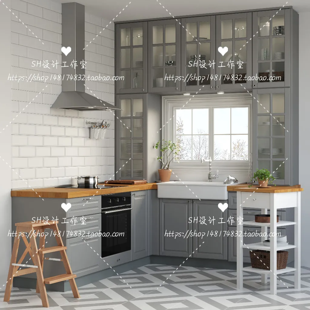 Kitchen Cabinets – 3D Models – 0064