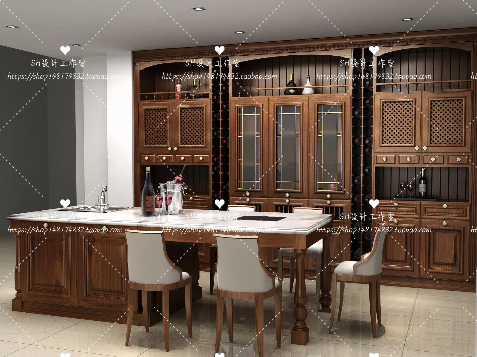 Kitchen Cabinets – 3D Models – 0068