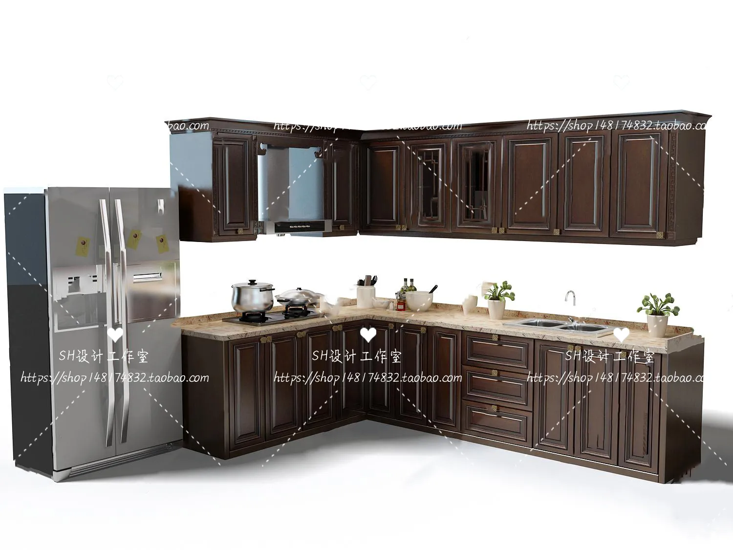 Kitchen Cabinets – 3D Models – 0072