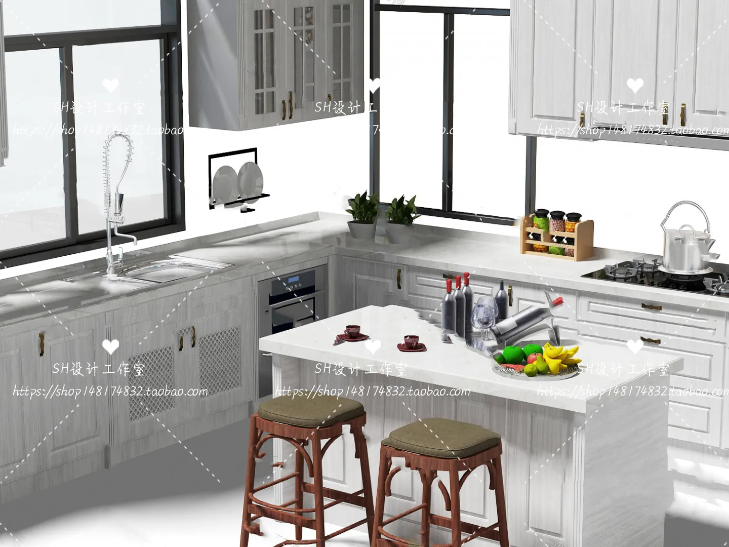 Kitchen Cabinets – 3D Models – 0076