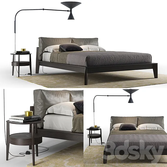 Furniture – Bed 3D Models – Molteni&C Wish Bed