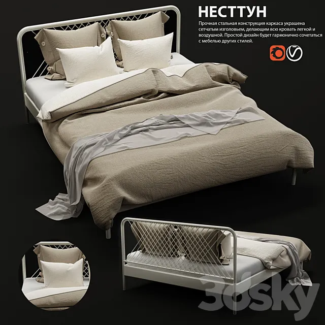 Furniture – Bed 3D Models – NESTTUN bed by IKEA