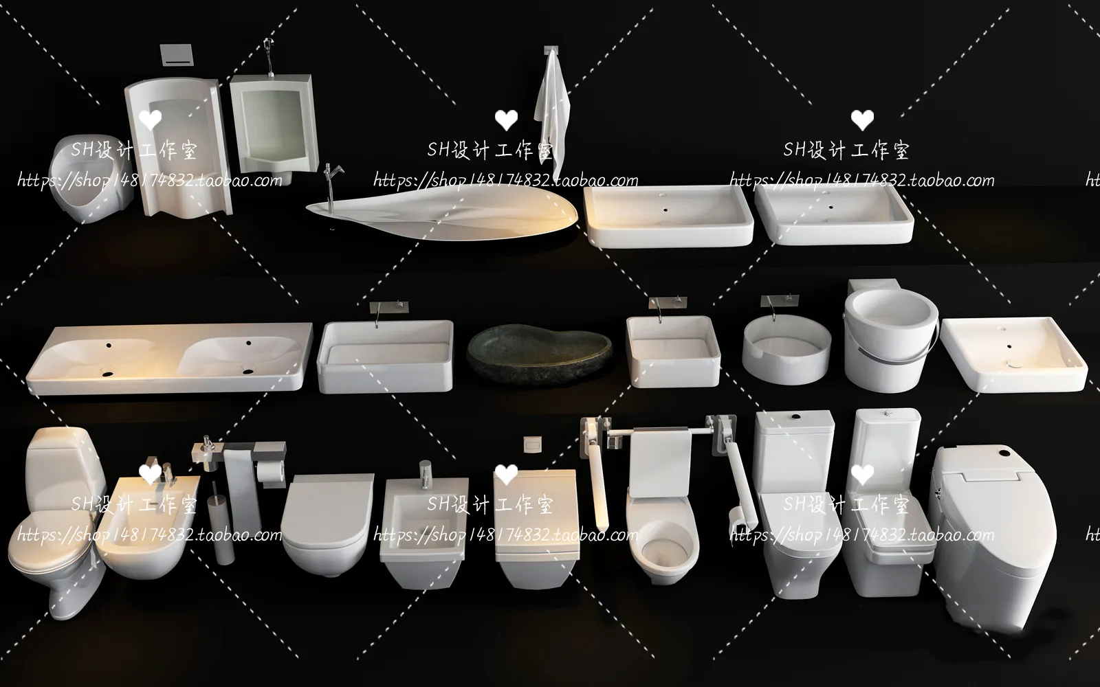 Bathroom Supplies – 3D Models – 0076