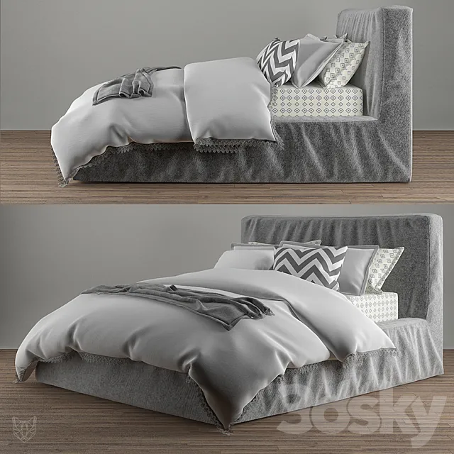 Furniture – Bed 3D Models – rh.bed.brook