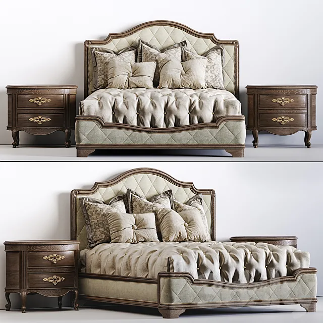 Furniture – Bed 3D Models – RIVOLI PANEL BED 3d model