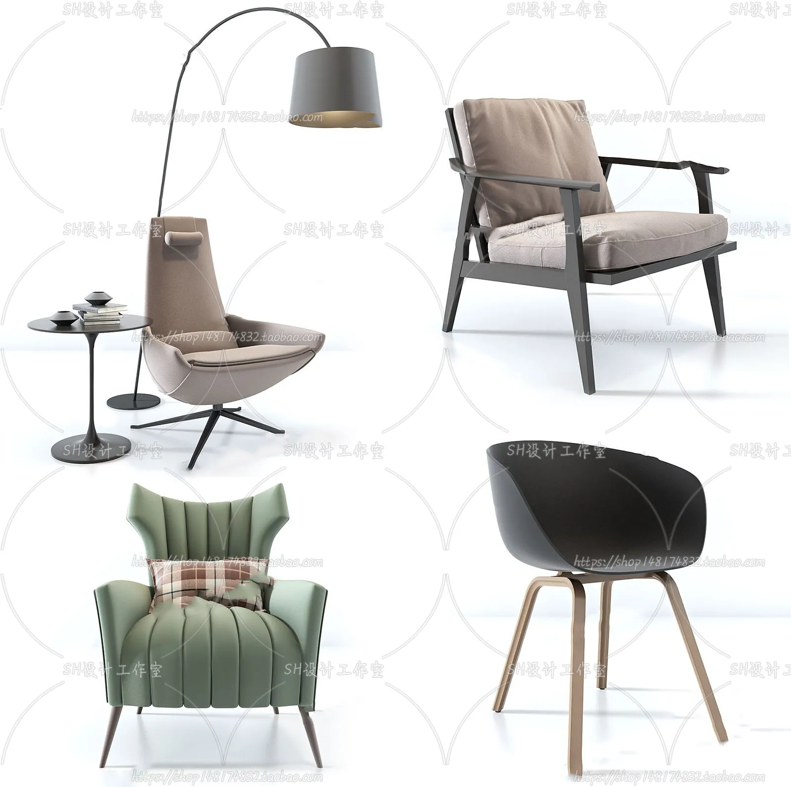 Chair – Armchair – Single Chairs – 3D Models – 0009