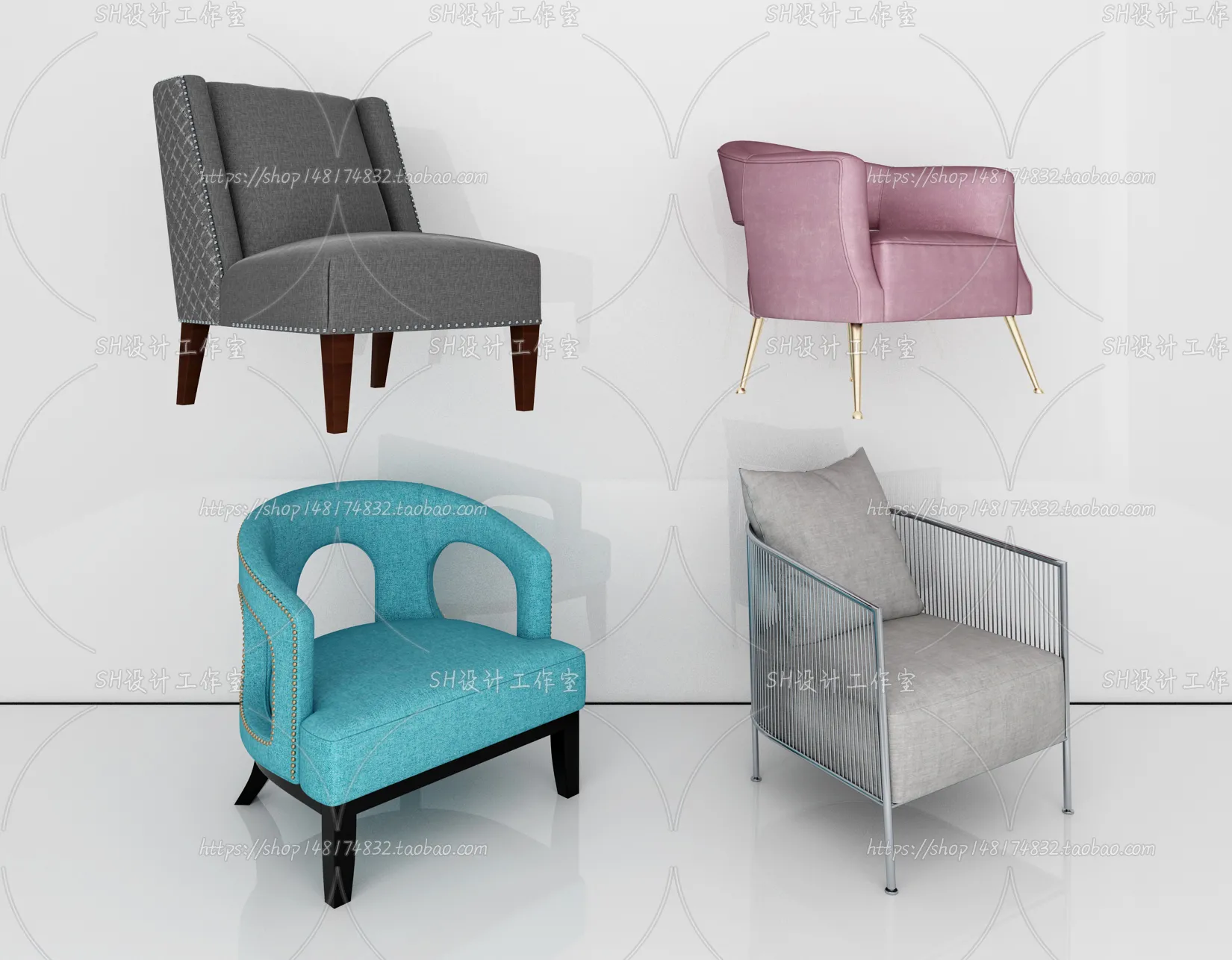 Chair – Armchair – Single Chairs – 3D Models – 0013