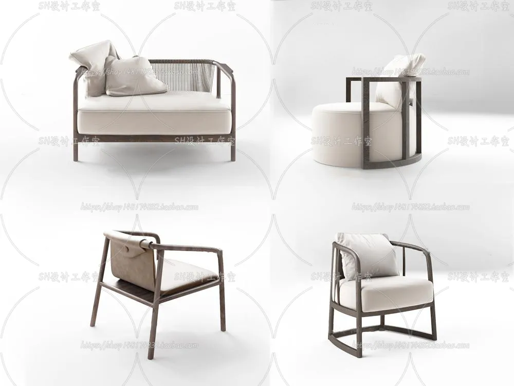 Chair – Armchair – Single Chairs – 3D Models – 0023