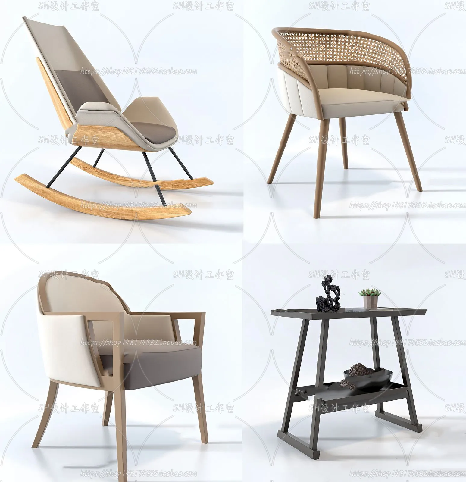 Chair – Armchair – Single Chairs – 3D Models – 0032