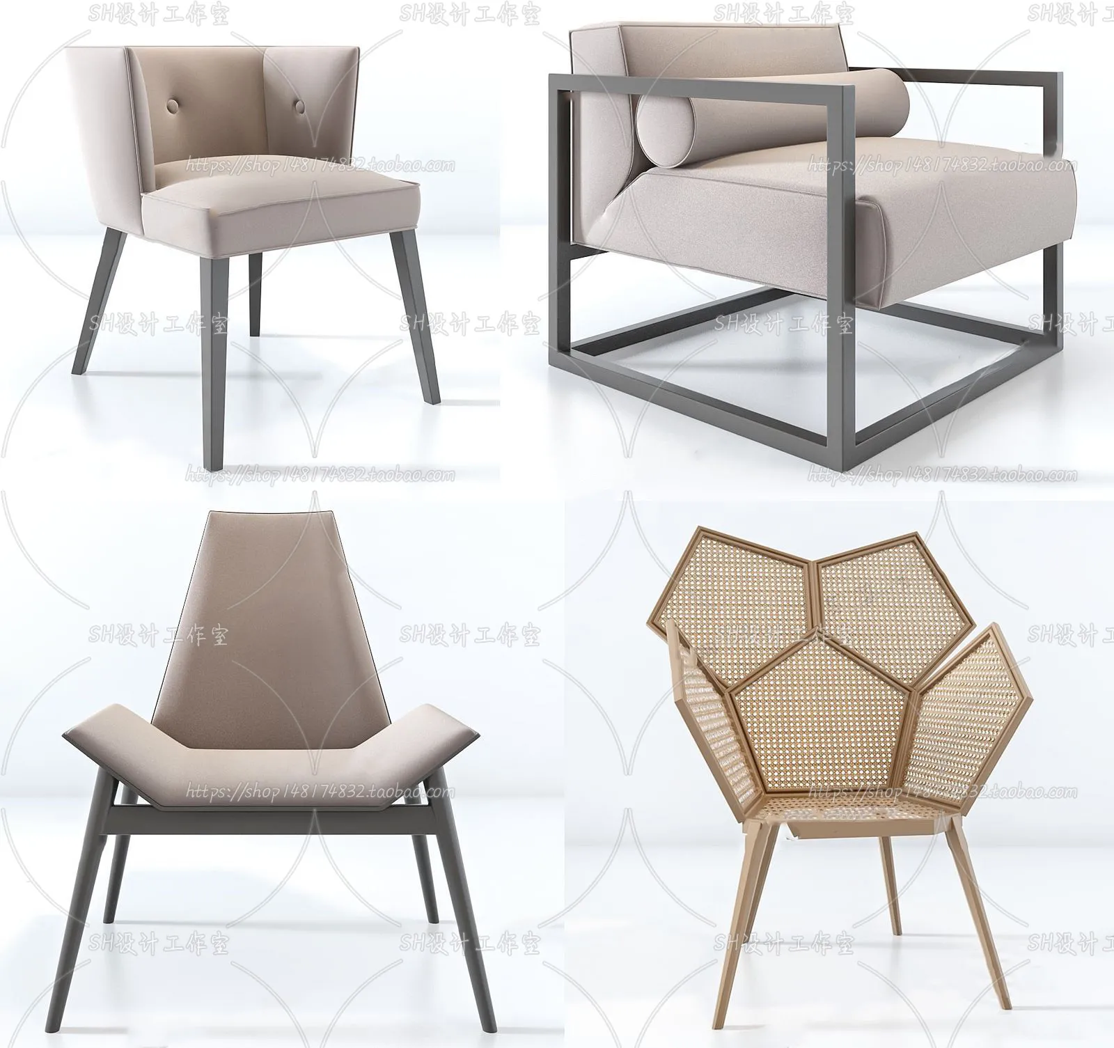 Chair – Armchair – Single Chairs – 3D Models – 0052