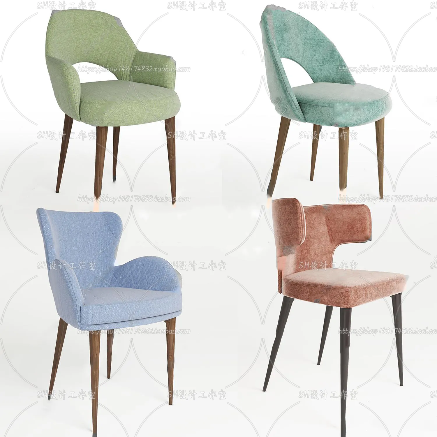 Chair – Armchair – Single Chairs – 3D Models – 0064