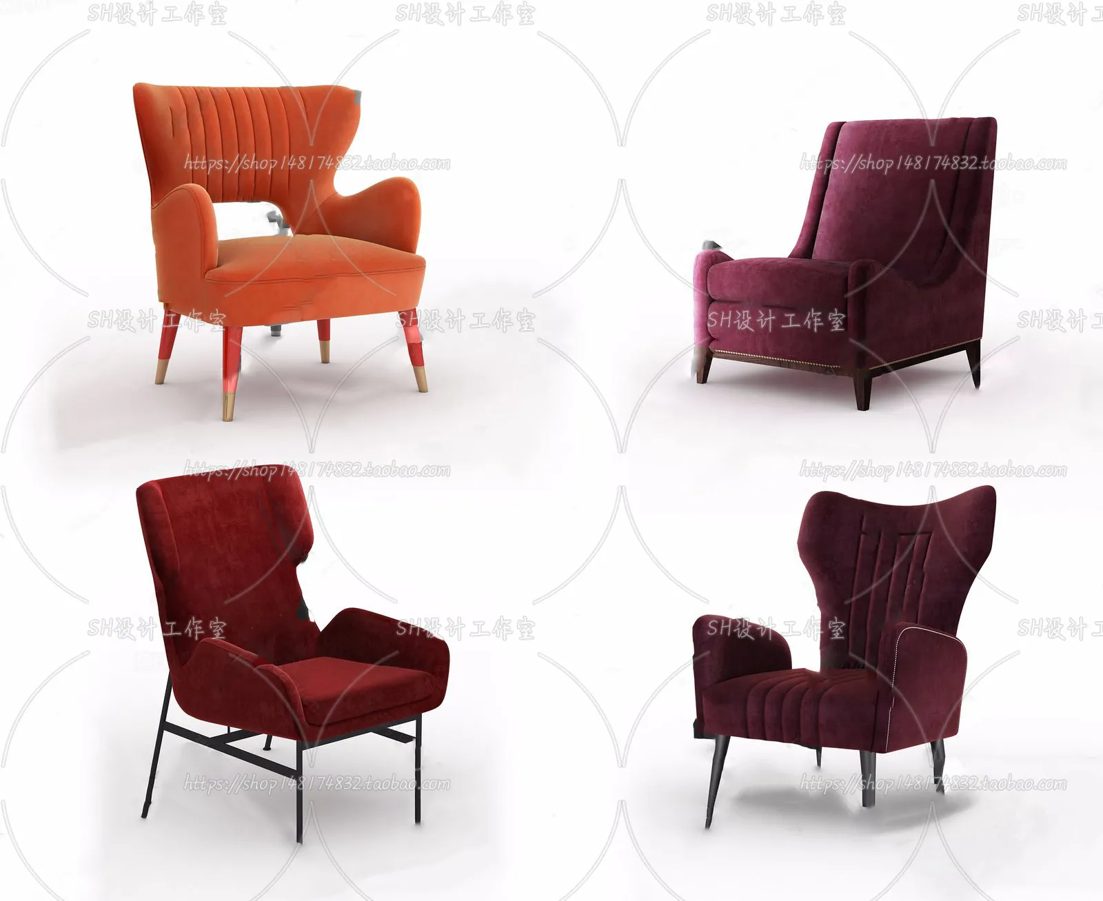 Chair – Armchair – Single Chairs – 3D Models – 0074