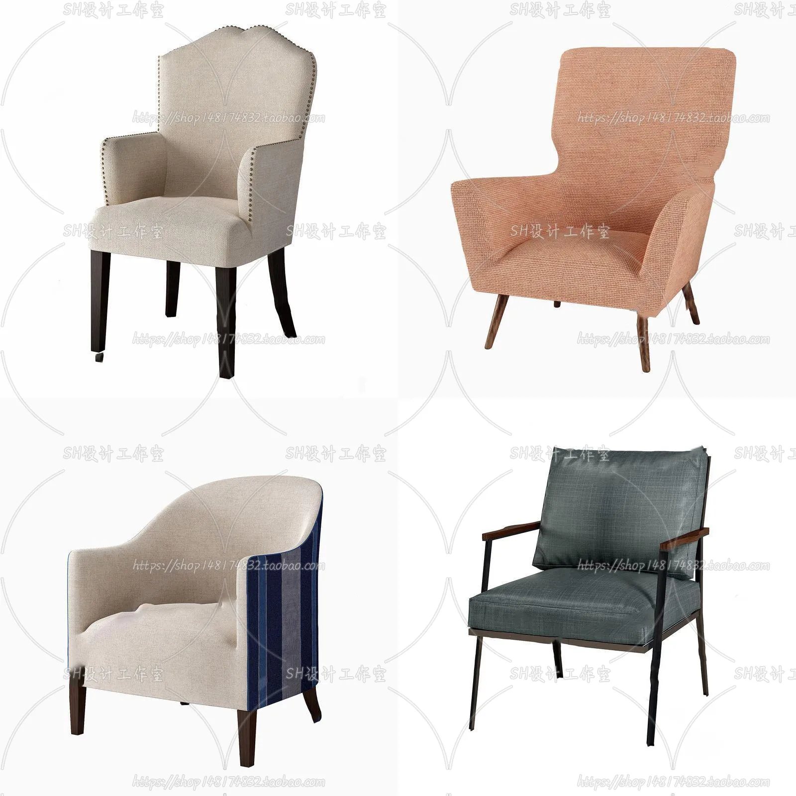Chair – Armchair – Single Chairs – 3D Models – 0075