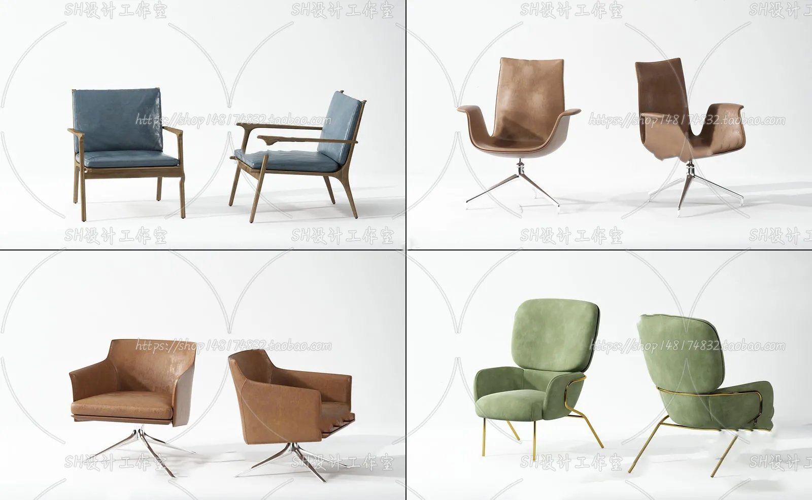 Chair – Armchair – Single Chairs – 3D Models – 0076
