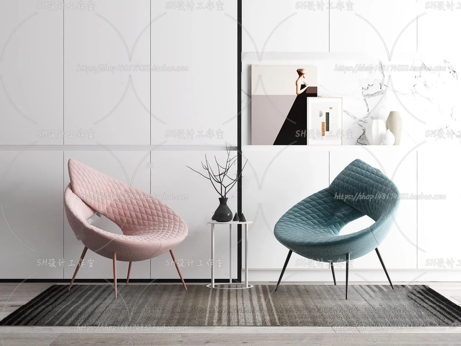 Chair – Armchair – Single Chairs – 3D Models – 0077