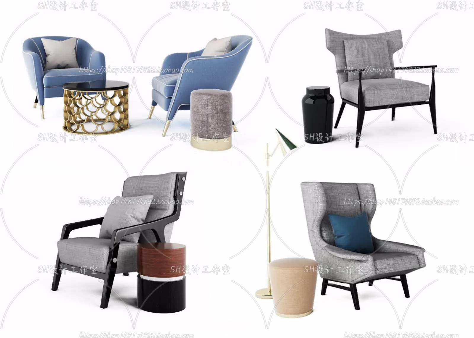 Chair – Armchair – Single Chairs – 3D Models – 0080