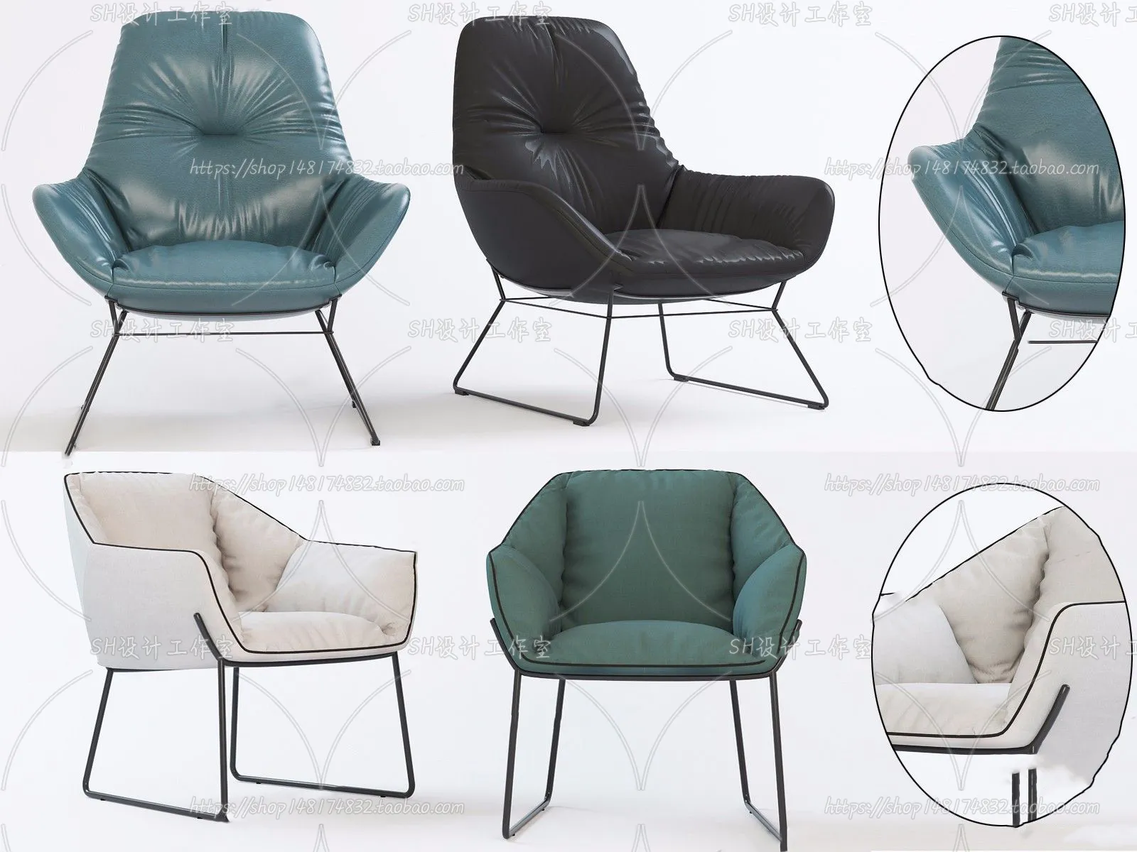 Chair – Armchair – Single Chairs – 3D Models – 0082