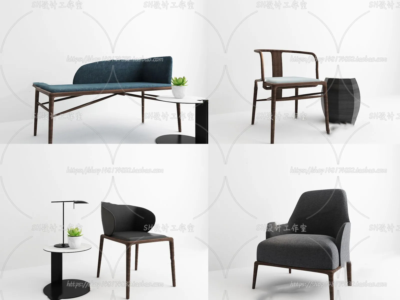 Chair – Armchair – Single Chairs – 3D Models – 0094