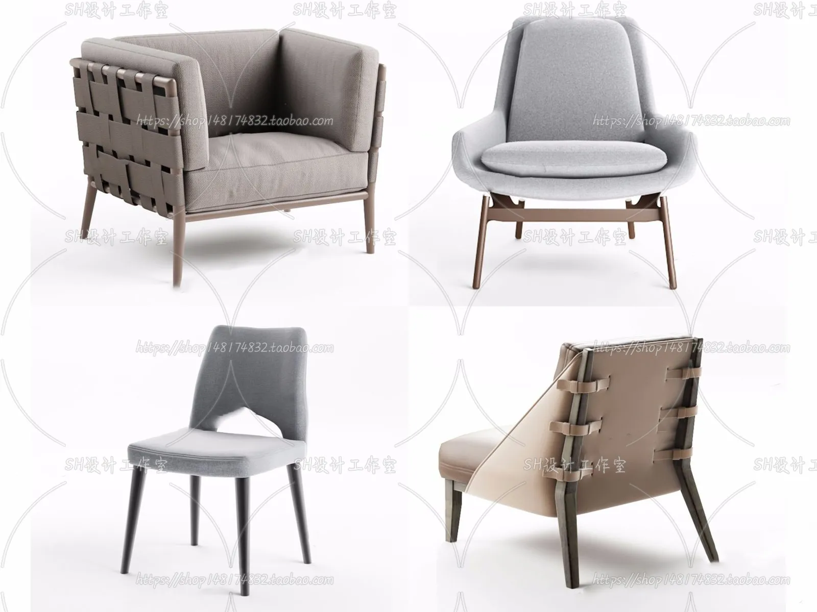 Chair – Armchair – Single Chairs – 3D Models – 0096
