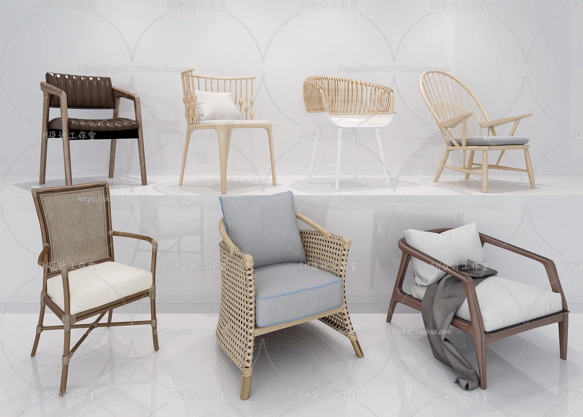 Chair – Armchair – Single Chairs – 3D Models – 0118
