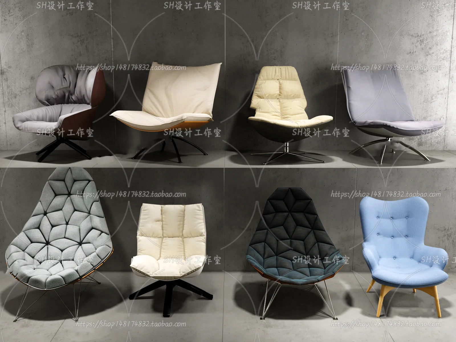 Chair – Armchair – Single Chairs – 3D Models – 0121