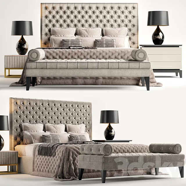 Furniture – Bed 3D Models – The Sofa & Chair Company Rossini Bed