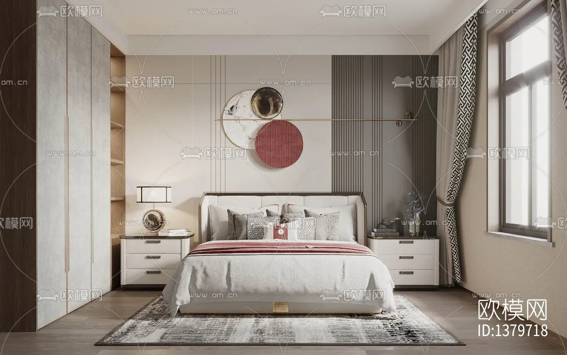 Corona Render 3D Scenes – Bedroom – 0001
