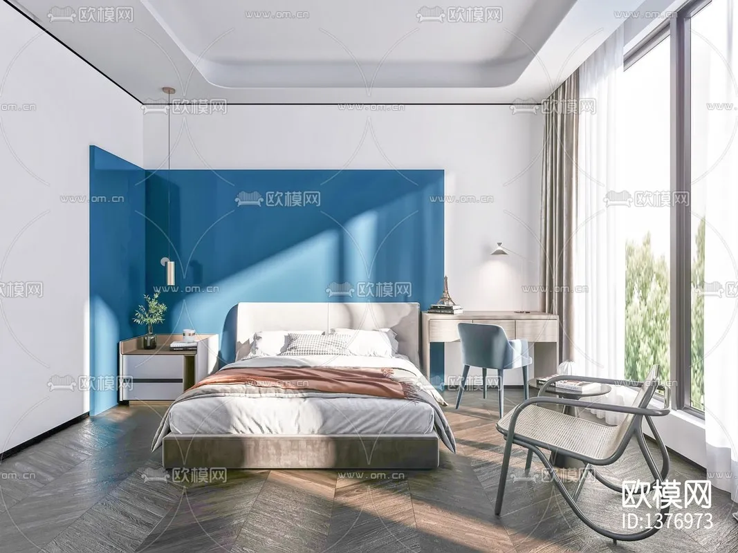 Corona Render 3D Scenes – Bedroom – 0002