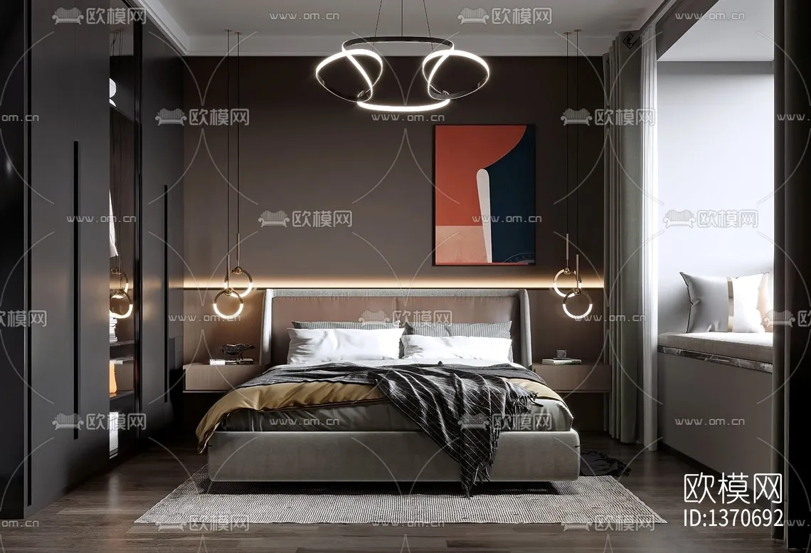 Corona Render 3D Scenes – Bedroom – 0021