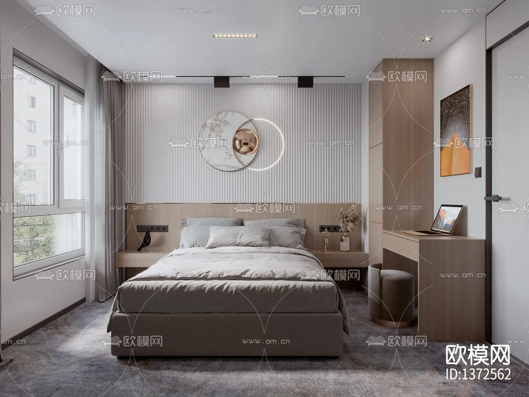 Corona Render 3D Scenes – Bedroom – 0025