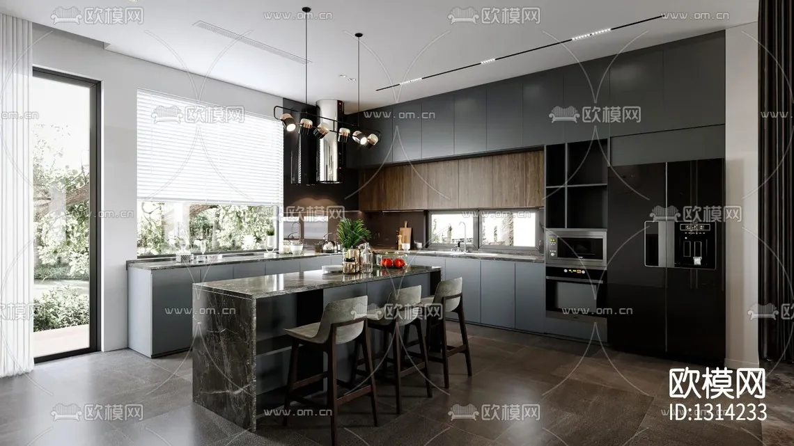 Corona Render 3D Scenes – Kitchen – 0012