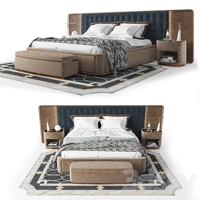 Furniture – Bed 3D Models – Vissionnaire bedroom set