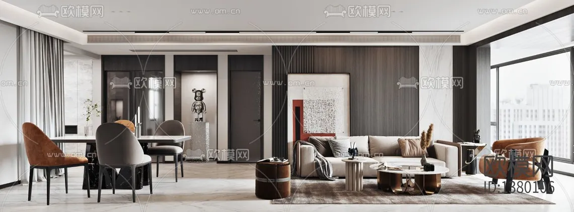 Corona Render 3D Scenes – Living Room – 0005