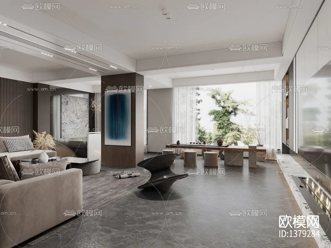 Corona Render 3D Scenes – Living Room – 0007