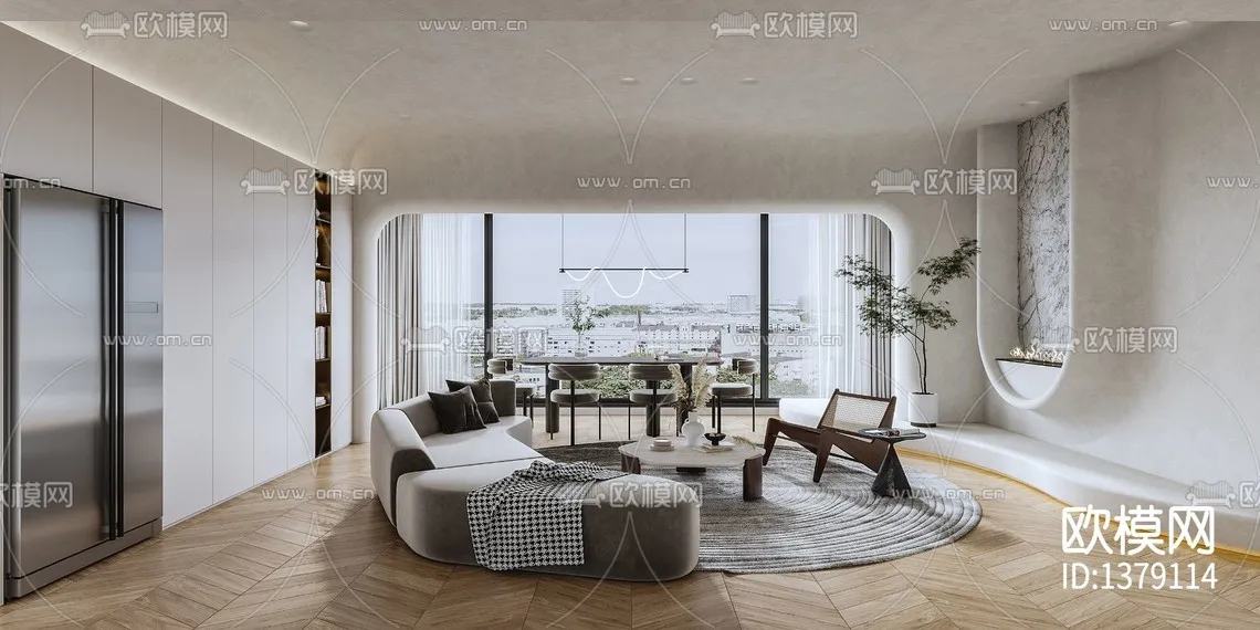 Corona Render 3D Scenes – Living Room – 0010