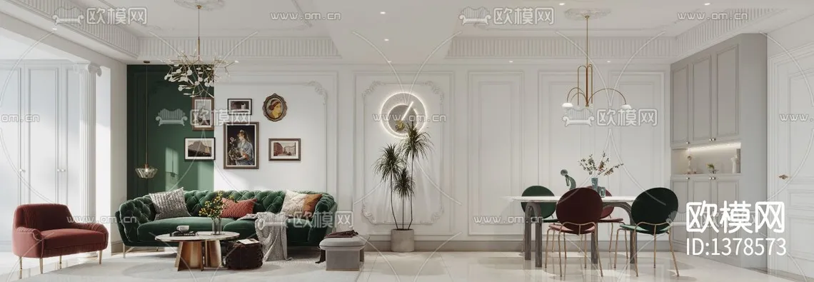Corona Render 3D Scenes – Living Room – 0011