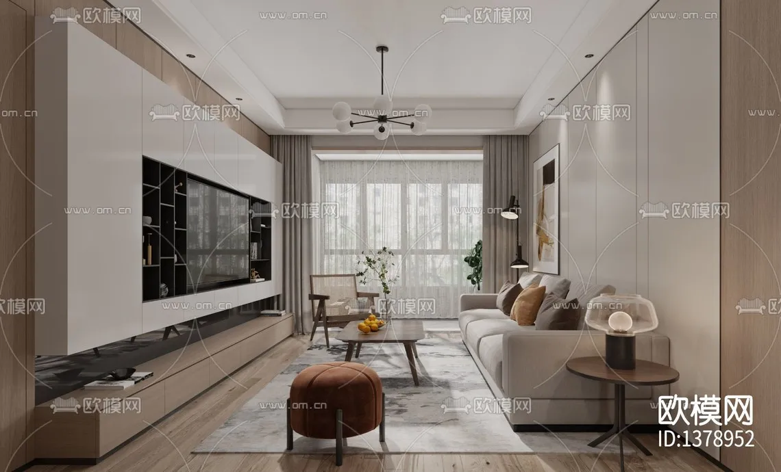 Corona Render 3D Scenes – Living Room – 0013