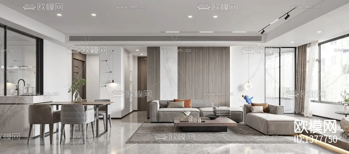 Corona Render 3D Scenes – Living Room – 0016