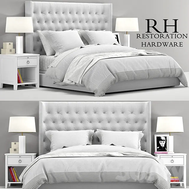 Furniture – Bed 3D Models – Zadie bed collection; RH Teen