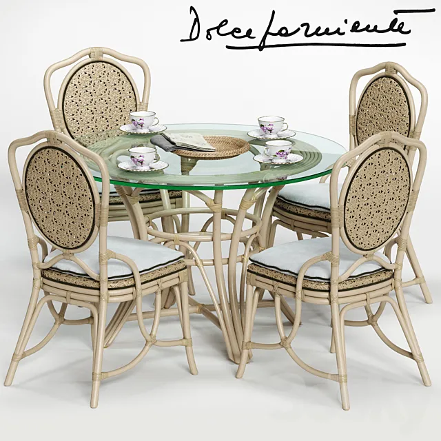 Furniture – Table and Chairs (Set) – 3D Models – 0027