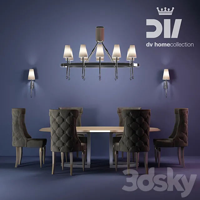 A set of furniture DV Home 3DS Max - thumbnail 3