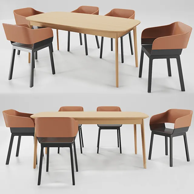 BRL Table and chair 3DS Max - thumbnail 3