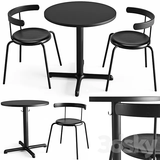 Furniture – Table and Chairs (Set) – 3D Models – 0207