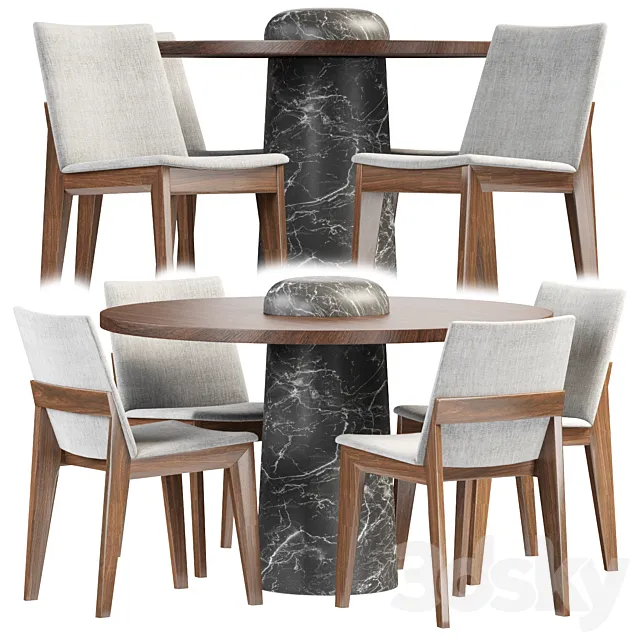Dining set by Scandinaviandesigns 3DS Max - thumbnail 3