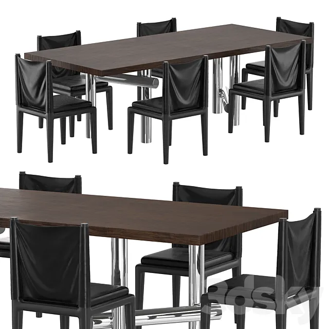 ABI DINING CHAIRS KENNY DINING TABLE 3DS Max - thumbnail 3