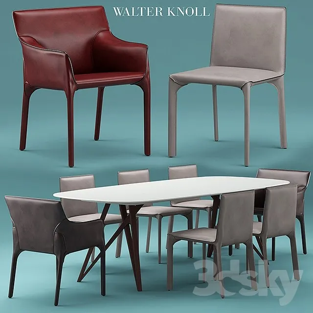 Furniture – Table and Chairs (Set) – 3D Models – 0307