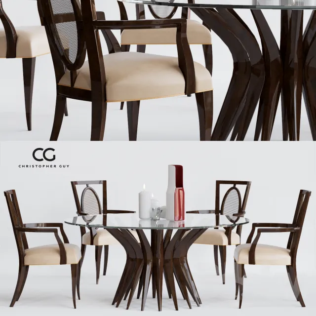 Furniture – Table and Chairs (Set) – 3D Models – 0321
