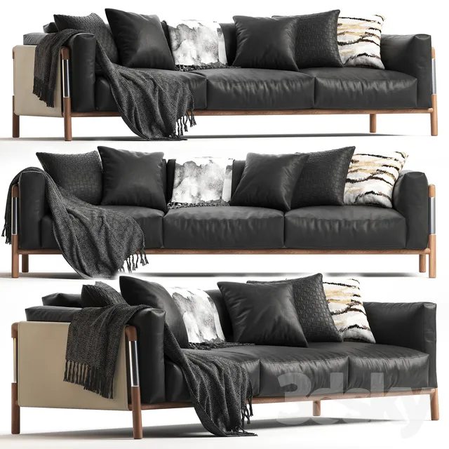 GIORGETTI URBAN 3 seater sofa 3DS Max - thumbnail 3