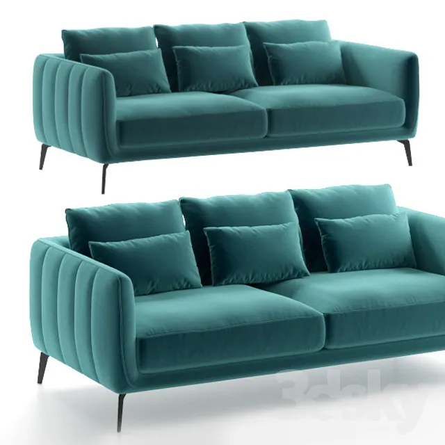 Sofa Amsterdam triple 3DS Max - thumbnail 3